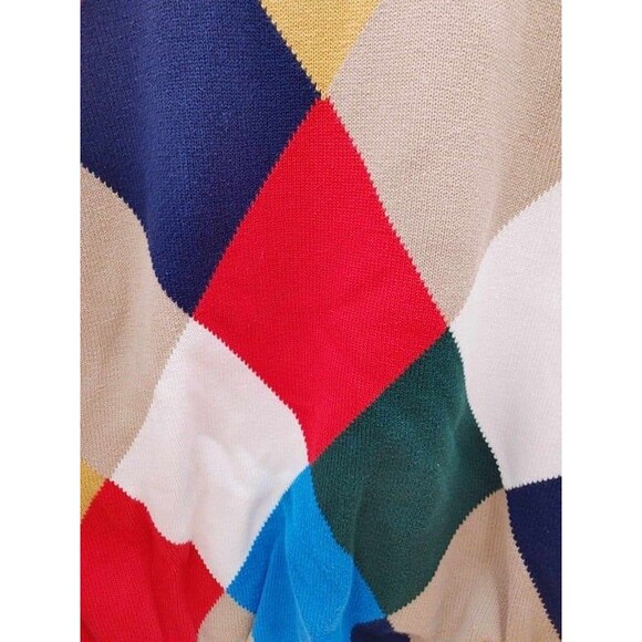 Vtg Lyle & Scott Sweater Diamond Checkered Pattern Golf Long Sleeve Size XXL - Picture 4 of 7